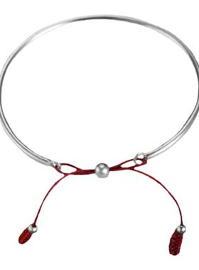 吴越咯阿银铺简约女足银手镯