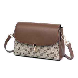 包包女2025新款时尚通勤小方包老花包中年妈妈包斜挎包女士单肩包