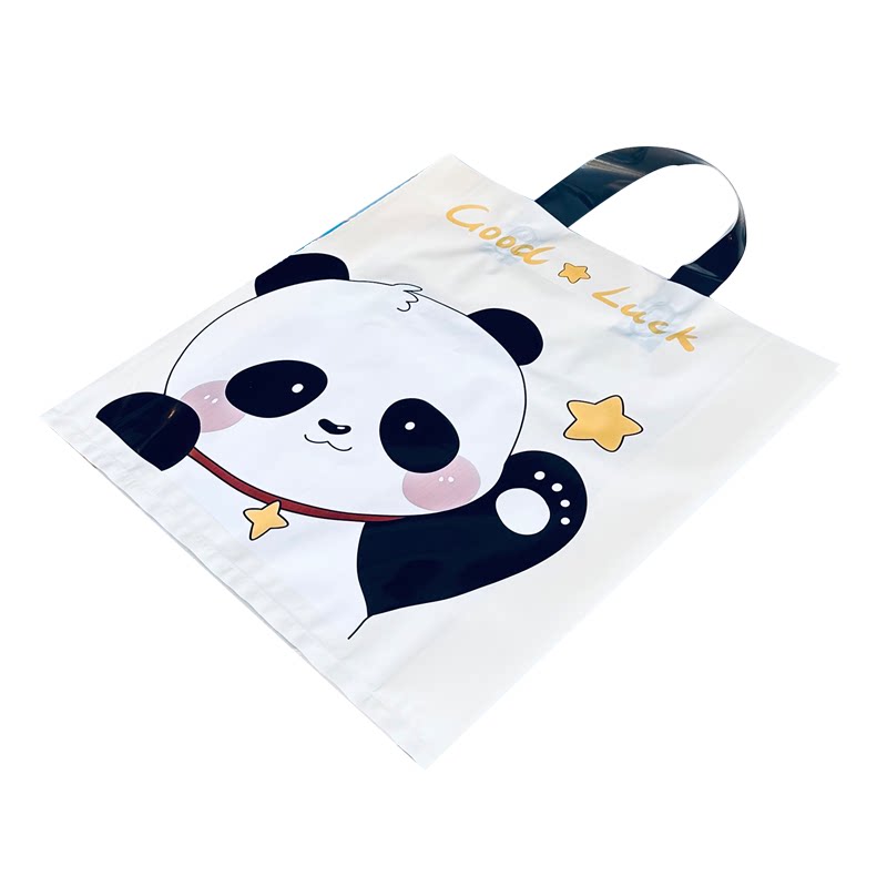 可爱熊猫图案礼品手提袋子特别大