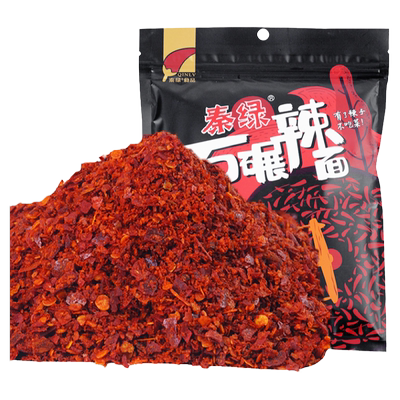 秦绿石碾辣椒面500g*20油泼辣子