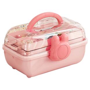 多巴胺多层分格女童发饰收纳盒大容量女孩发夹发箍饰品盒桌面可爱