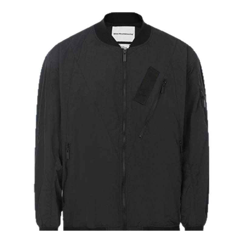 白山/WHITE MOUNTAINEERING 男士春季立领拼接休闲飞行员夹克银泰
