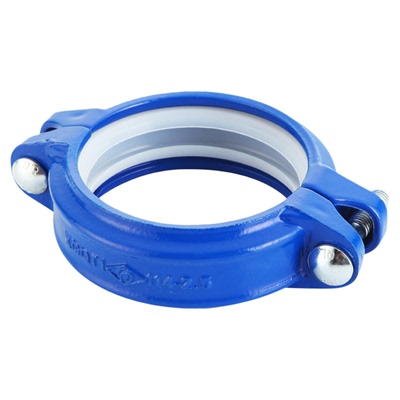 蓝色给水沟槽消防钢卡接头