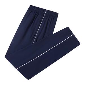灰色反光条校服裤加厚绒藏青色深蓝一道杠高中小学生秋冬季运动裤