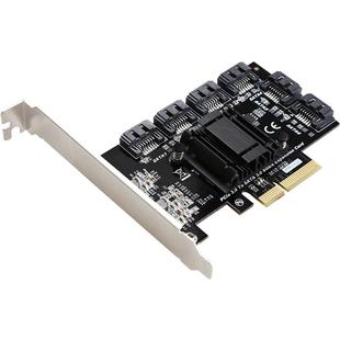 DIEWU PCIE转6口SATA3.0硬盘扩展卡支持NAS群晖/MAC/LINUX