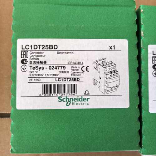 LC1DT25BD 施耐德接触器 法国进口的，全新未拆封，1