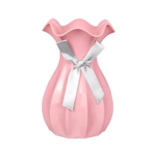 藤编铁艺木质塑料小花瓶客厅干花插花仿陶瓷花瓶桌面装饰花器摆件