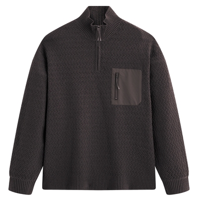 【商场同款】太平鸟男装 2025年冬季新款半高领拉链毛衫B2EBF4511