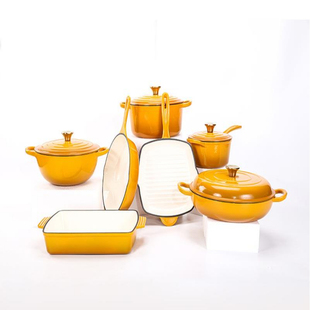 珐琅铸铁炊具组合套装7件套 Enamelled cast iron cookware set