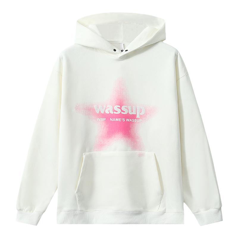 WASSUP潮牌星星重磅卫衣男女款