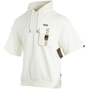 VANS范斯男卫衣秋季美式运动休闲短袖连帽半袖男装潮流搭配