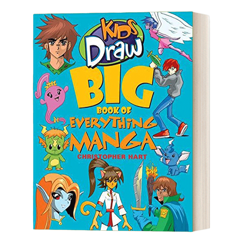 英文原版 Kids Draw Big Book of Everything Manga 孩子的漫画绘画大书 一步步学画漫画 Christopher Hart 英文版 进口英语书籍