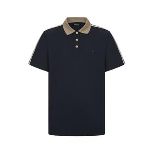 【进口蜂巢面料】比音勒芬男装T恤高端撞色防晒短袖翻领POLO衫