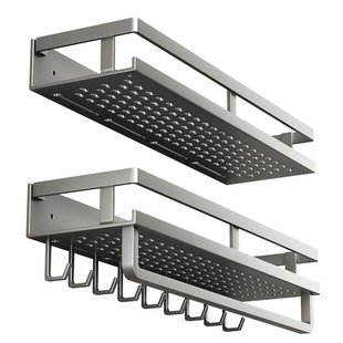 卫生间置物架免打孔浴室洗漱台洗手间壁挂式墙上卫浴收纳架子渔将