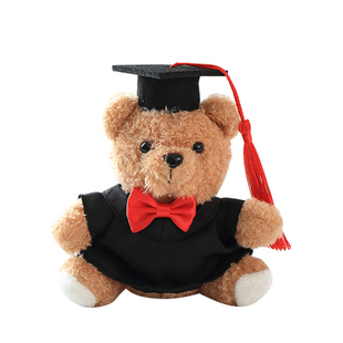 毕业熊挂件带博士帽小熊学校毕业典礼纪念礼品泰迪熊公仔硕士熊
