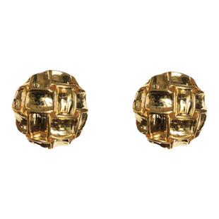 气质耳夹~金色质感圆形简约港风复古耳环女高级感网红大耳钉ins风