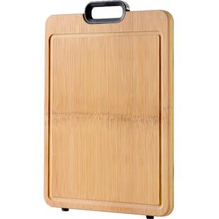 双枪整竹砧板案板导水槽切菜板方形刀板加厚剁骨面板防滑脚垫