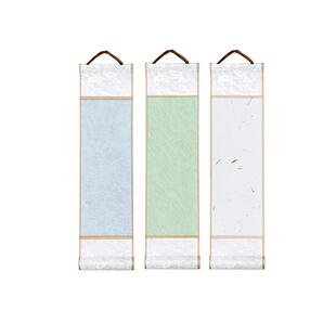 迷你卷轴特惠10个装空白小挂轴书法作品纸画轴手写挂画手卷生宣半生熟毛笔字蜡染画轴可定制批发字画古风挂件