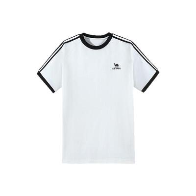 [迪丽热巴同款]骆驼柔棉T神夏日T恤女短袖情侣宽松休闲体恤上衣男