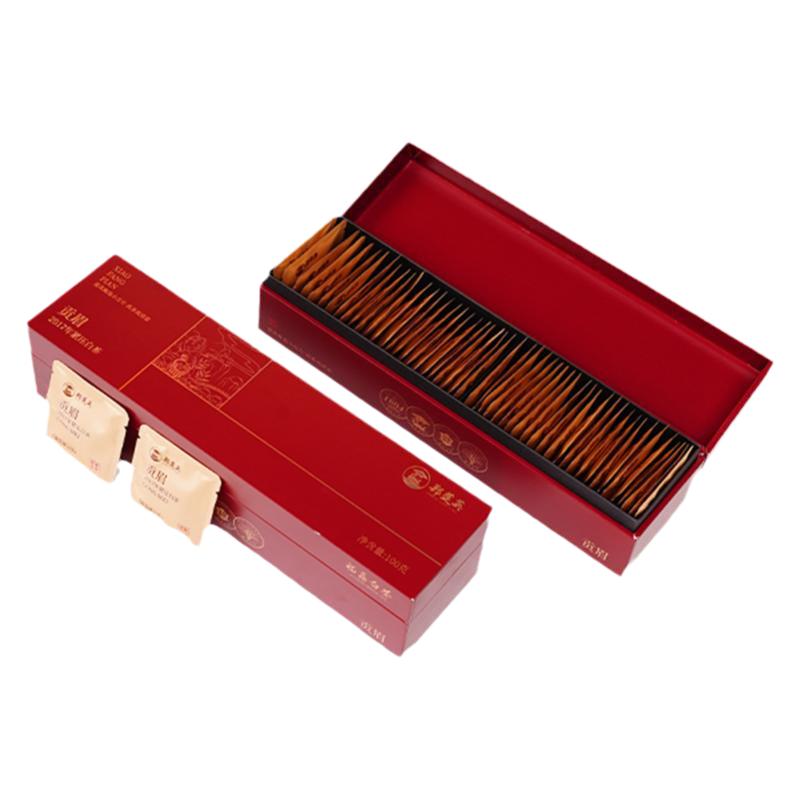 郑莲英福鼎白茶小红条2017贡眉老白茶 紧压白茶小方片茶叶礼盒装