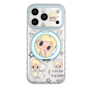 kaia ins氛围感野有上秋猫咪适用苹果17promax手机壳iphone16pro新款16女17pro支点支架15pro全包防摔手机套