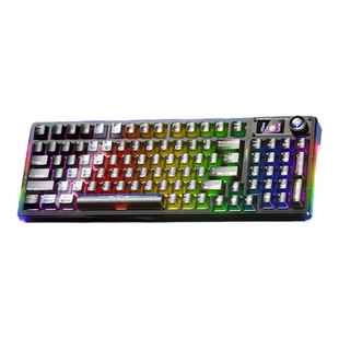 狼蛛F98ProV3三模无线机械键盘游戏电竞专用黑莓侧刻蓝牙客制化