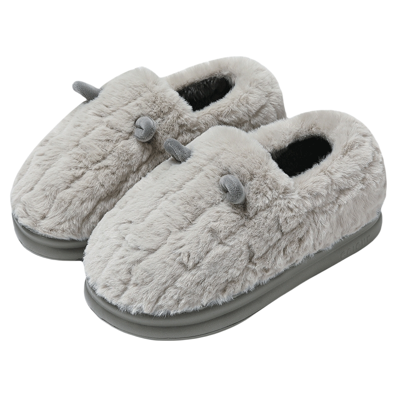 包跟棉拖鞋男款冬季2025新款家居室内厚底防滑毛绒保暖棉鞋男士