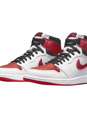 Air Jordan 1 High AJ1 芝加哥 白红 男高帮休闲篮球鞋555088-161