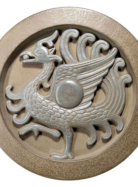 四神兽陶瓷瓦当中式客厅镇宅摆件