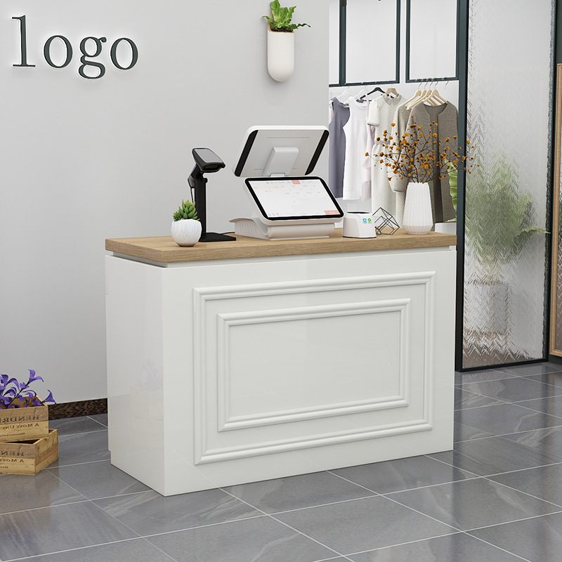 吧台收银台柜台简约现代小型服装店铺奶茶店理发店商用前台接待台