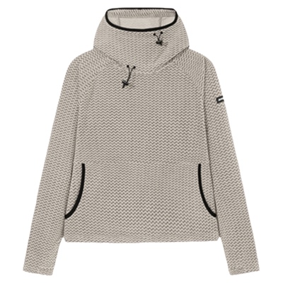拓路者女轻薄连帽运动抓绒卫衣