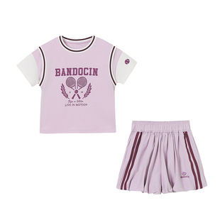 半度闲女童网球运动短袖套装夏装洋气薄款2025新款儿童夏季两件套