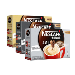 雀巢咖啡特浓奶香无蔗糖原味三合一提神速溶咖啡粉条装官方旗舰店