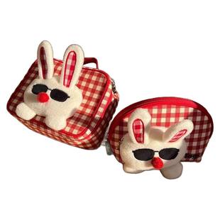 Tagi塔皮兔可爱洗漱旅行大容量便携可拆卸兔子化妆包收纳包贝壳包