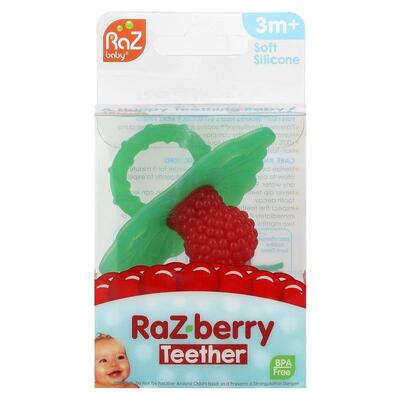 RaZbaby,RaZ-berry 牙胶，3 个月以上，绿色/红色，1 个