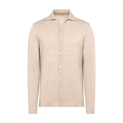 Suitsupply砂砾色Polo开襟衫