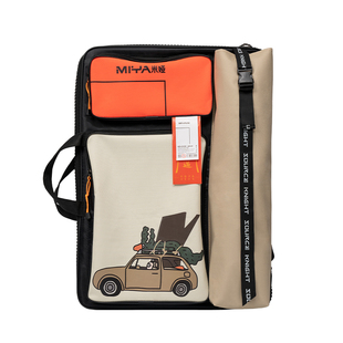 米娅新品艺考联考画袋可背式美术生绘画工具包可拆卸笔袋省力耐用学生防水美术包大容量收纳袋收纳包