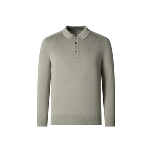 杉杉可机洗针织衫Polo衫男款2025秋季新款长袖t恤男翻领上衣男