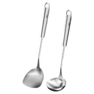 爱仕达锅铲真316L不锈钢加厚加长全钢家用厨具炒菜铲子汤勺铲勺子