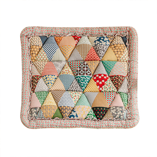 外贸flowering正品全棉四季坐垫办公室加厚布艺防滑实木椅子垫