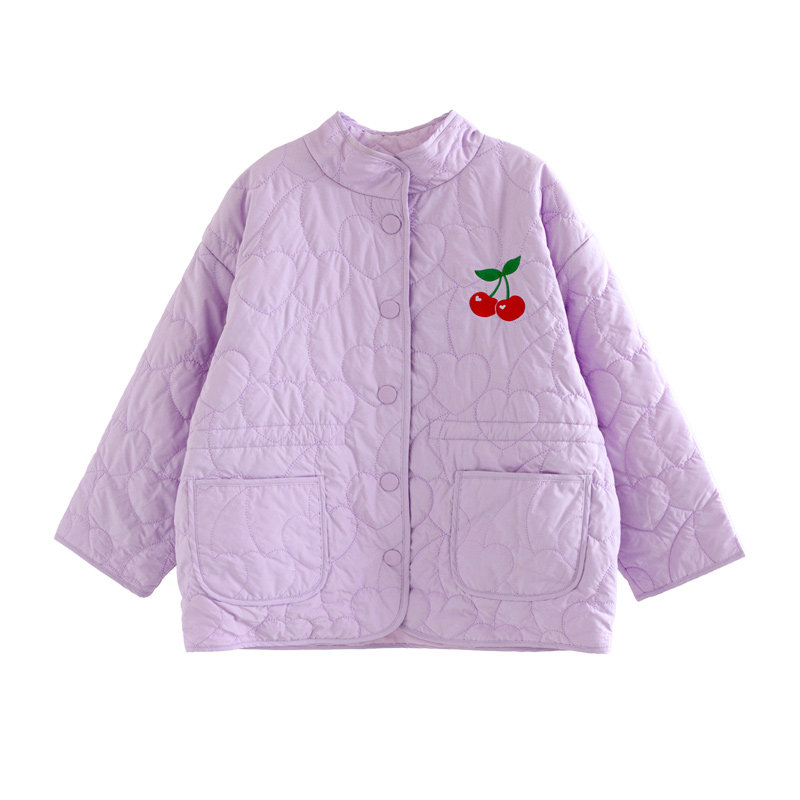 ILOVEJ女童樱桃轻暖棉服外套