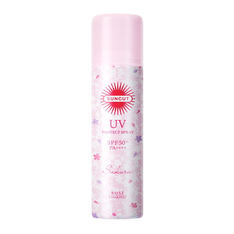 【樱花防晒喷雾】日本高丝SUNCUT防晒喷雾SPF50+户外身体防晒90g
