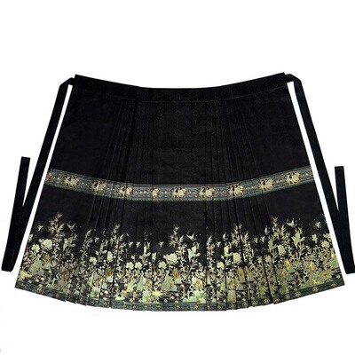 京云染汉服半身裙马面裙双经轴