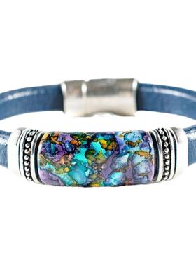 波西米亚典雅精美蓝色珠宝手链