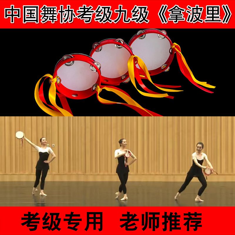 中国舞蹈家协会考级专用九级拿波里铃鼓少儿童新疆舞手拍鼓道具