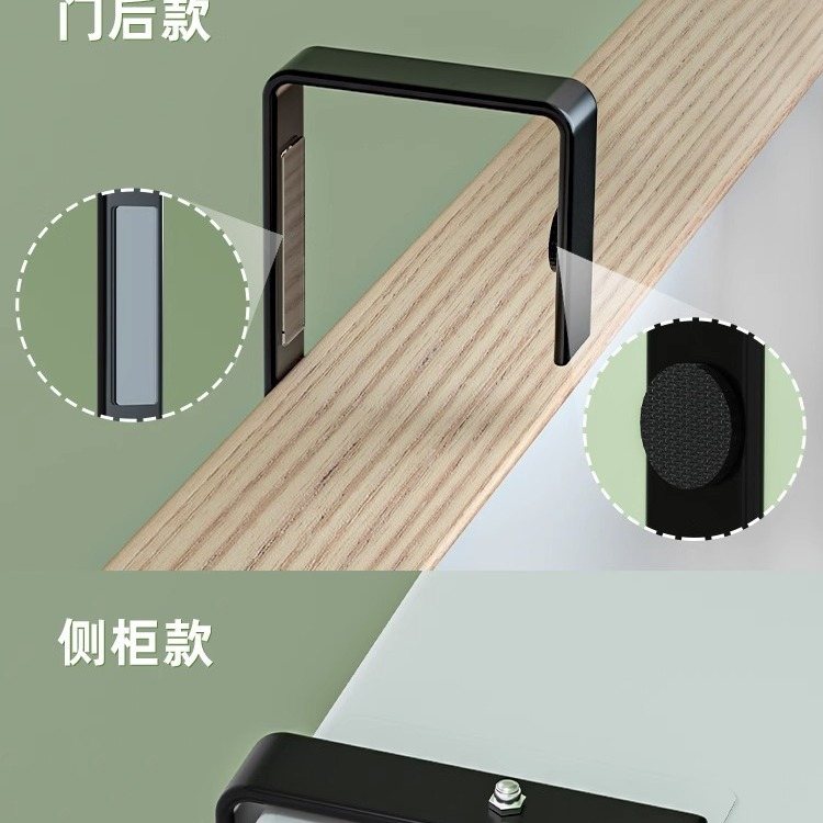 门后收纳架玄关处创意挂子免置物架衣柜置物架打孔卧室衣架收纳侧