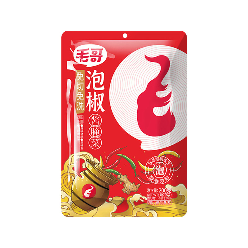 毛哥免切免洗泡椒酱200g