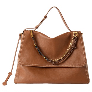 VH女包知行公文包植鞣牛皮超大号大容量出差男女同款旅行包单肩包