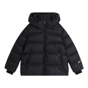 布丁哈鲁冬装女童2026冬季新款儿童长款三防黑金鹅绒羽绒服外套