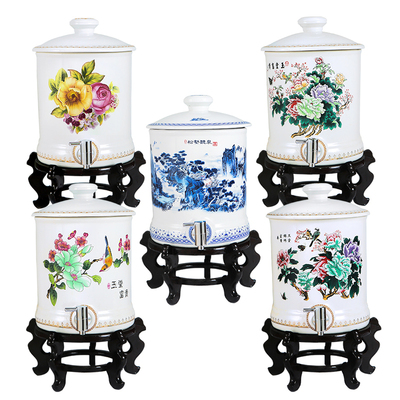 冷水壶陶瓷带龙头家用罐装耐热